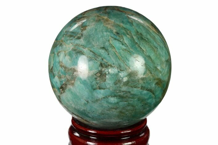 Polished Graphic Amazonite Sphere - Madagascar #157689